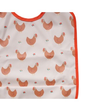 Bavoir imperméable poules