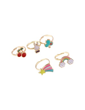 Boîte fleur 5 bagues