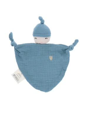 Doudou plat lutin bleu