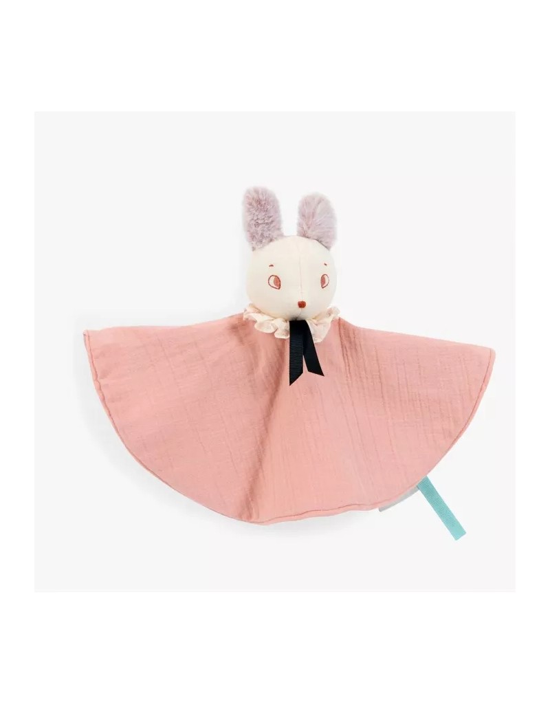Doudou souris rose