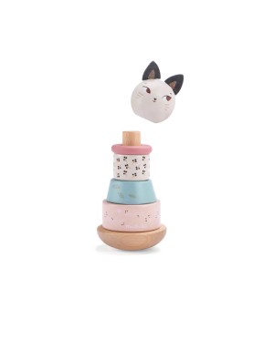 Chat empilable en bois