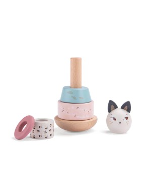 Chat empilable en bois
