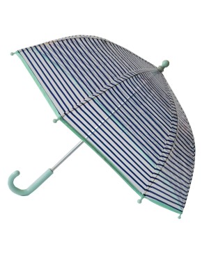 Parapluie enfant rayé bleu