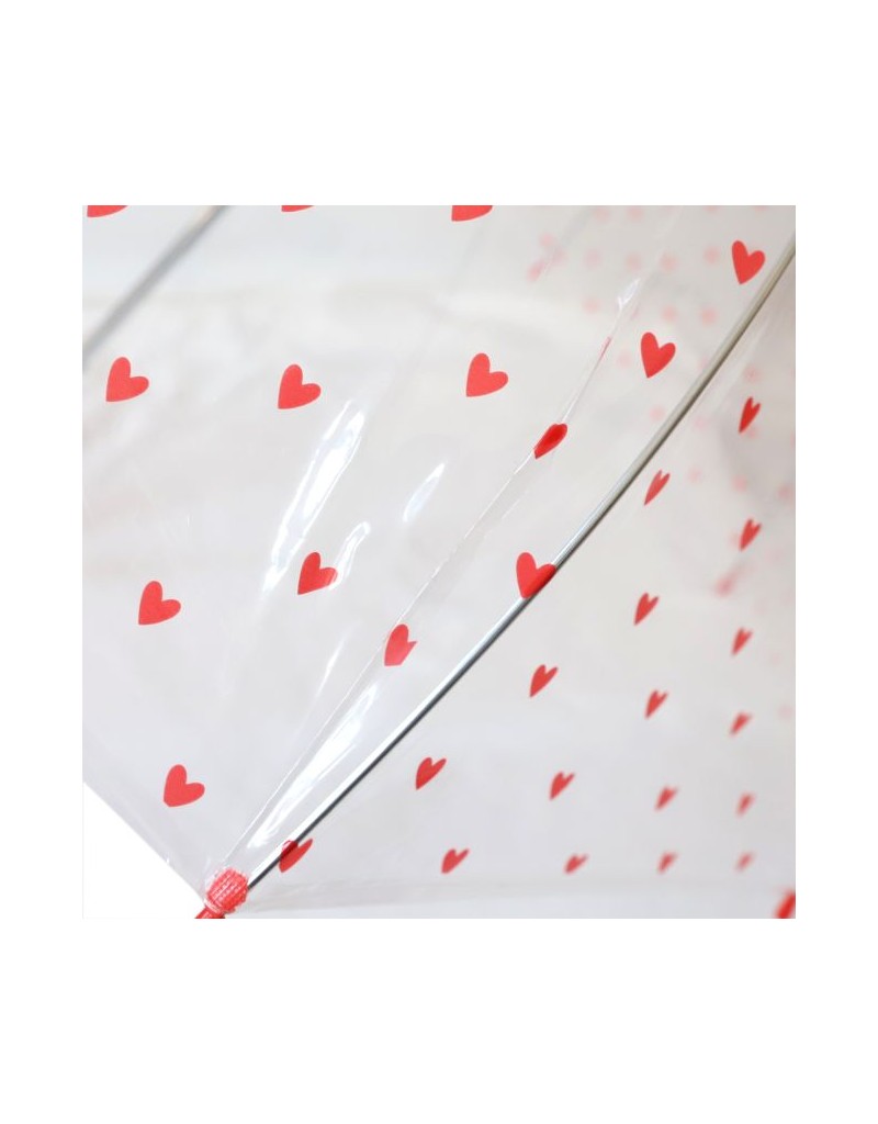 Parapluie coeurs rouges