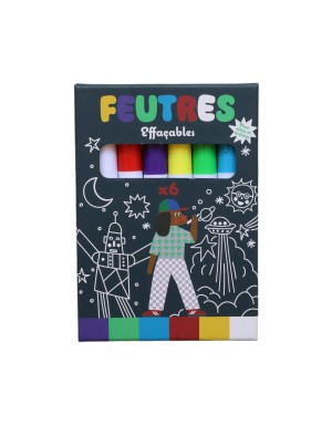 Boîte de 6 feutres effaçables