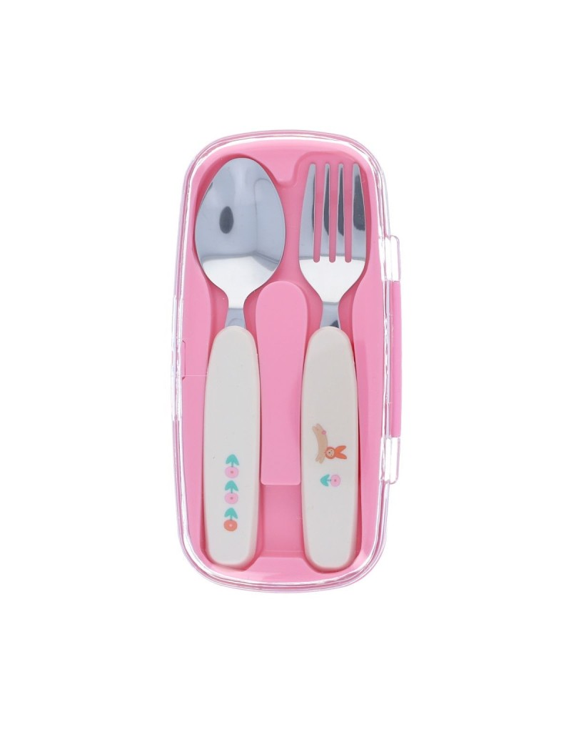 Couverts lapin rose