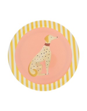 Assiette Olympe rose