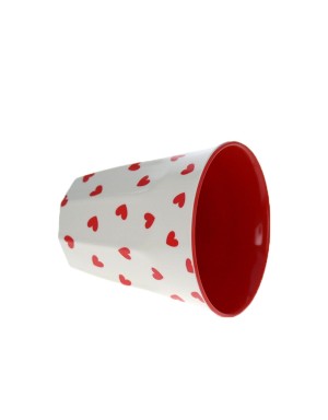 Verre coeur rouge S