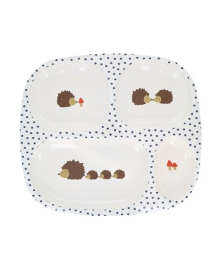 Assiette à compartiment hérisson