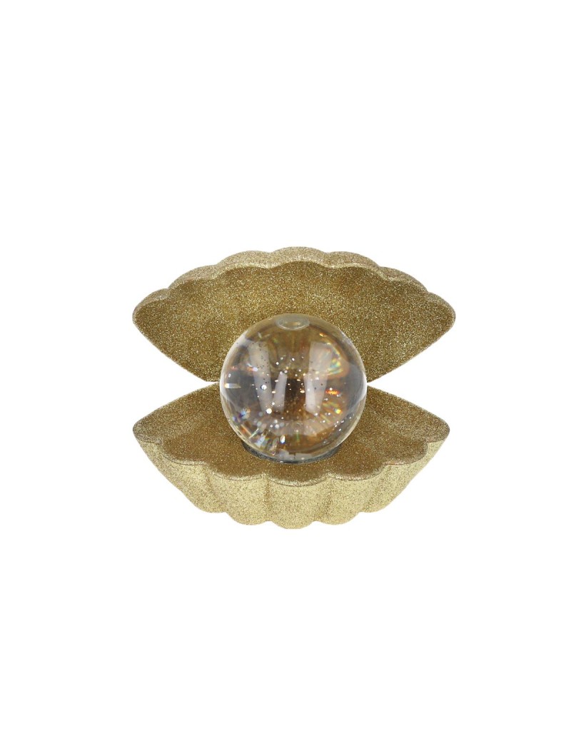 Lampe coquillage glitter doré