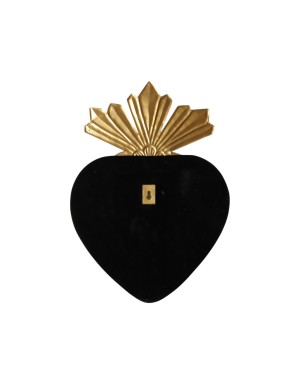 Miroir cœur coiffé gold
