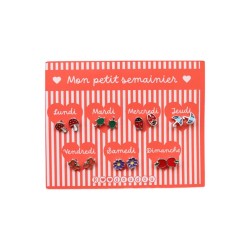 Boucles d'oreilles semainier