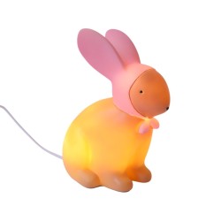 Lampe lapin rose