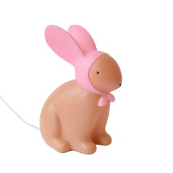 Lampe lapin rose