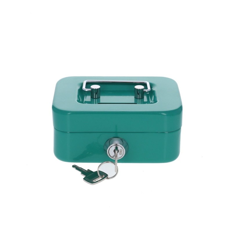 Tirelire caisse métal verte