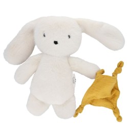 Lapin et son doudou moutarde