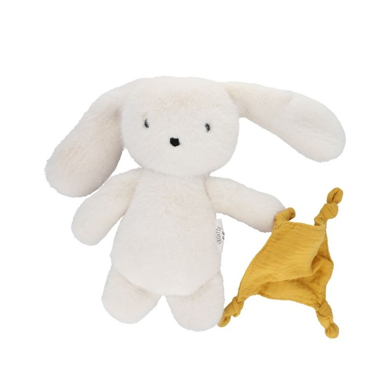 Lapin et son doudou moutarde