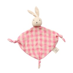 Doudou plat lapin rose