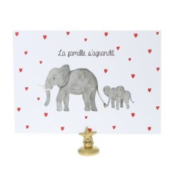 Carte naissance éléphants