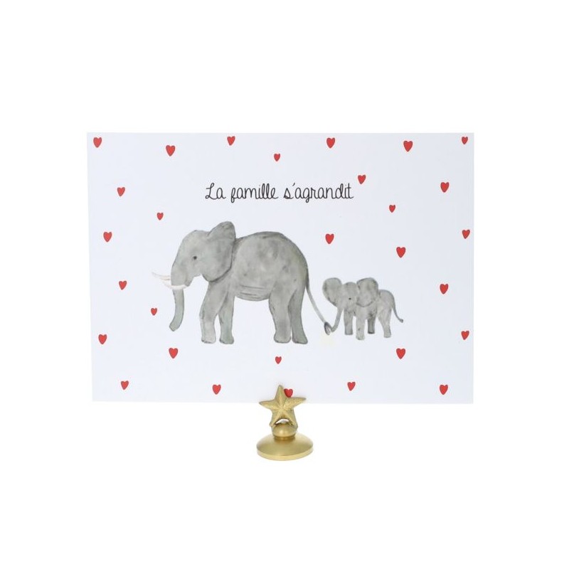 Carte naissance éléphants Carte naissance éléphants