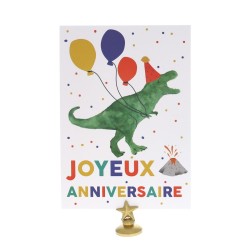 Carte Joyeux Anniversaire dino