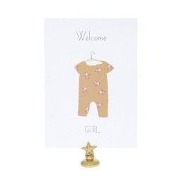 Carte naissance Welcome Girl
