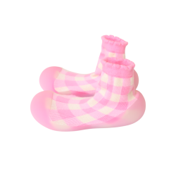 Chaussinettes vichy rose 24-25