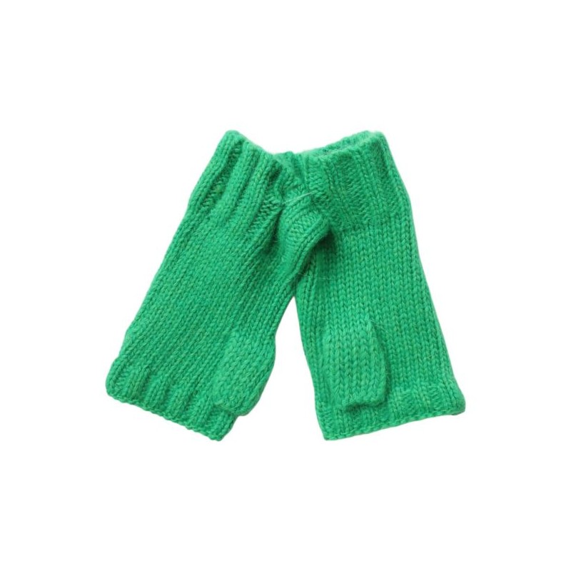 Mitaines vertes tricot Aland
