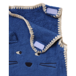 Bavoir tablier bleu loup