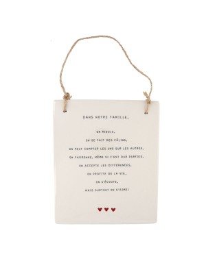 Plaque dans notre famille