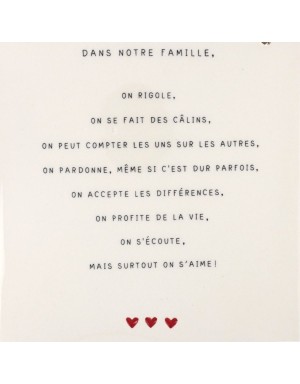 Plaque dans notre famille