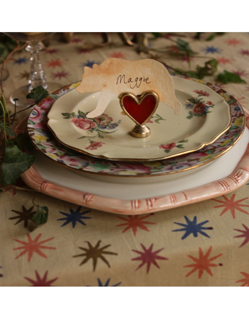 Porte carte cœur rouge