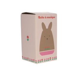 Boîte à musique lapin en bois