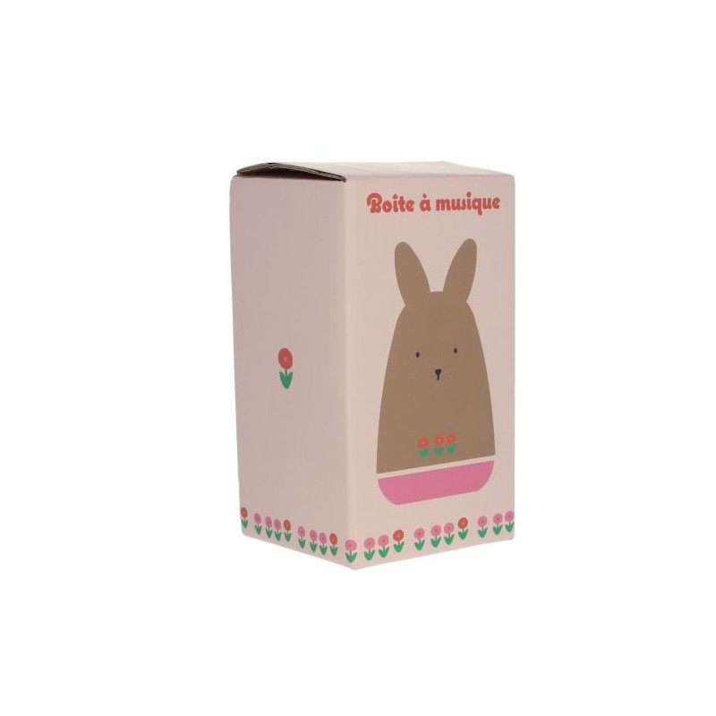 Boîte à musique lapin en bois