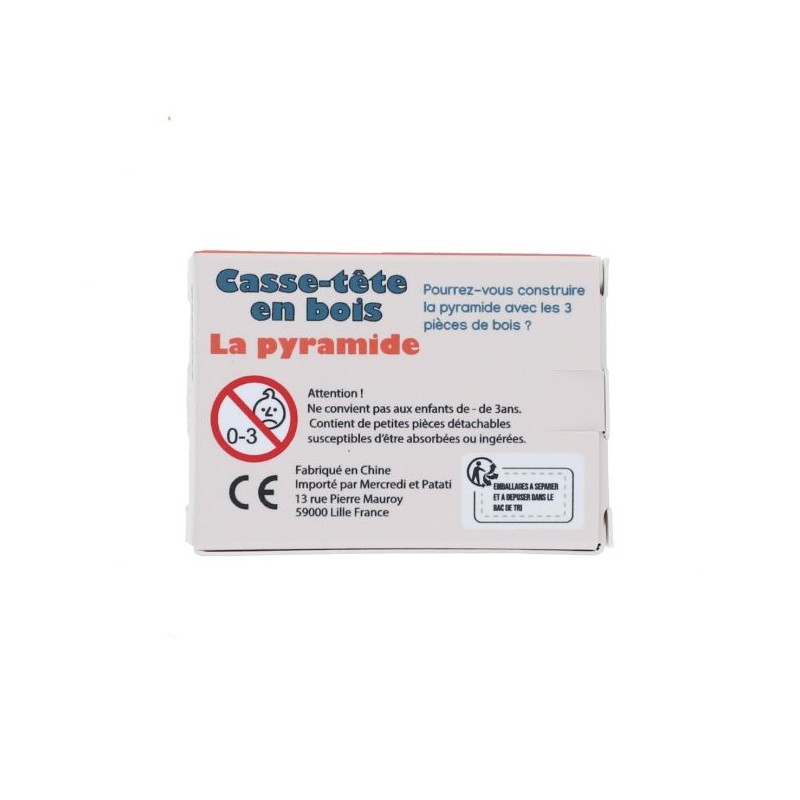 Casse-tête en bois la pyramide