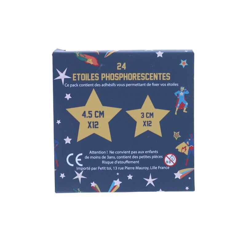 Lot de 24 étoiles Phosphorescentes