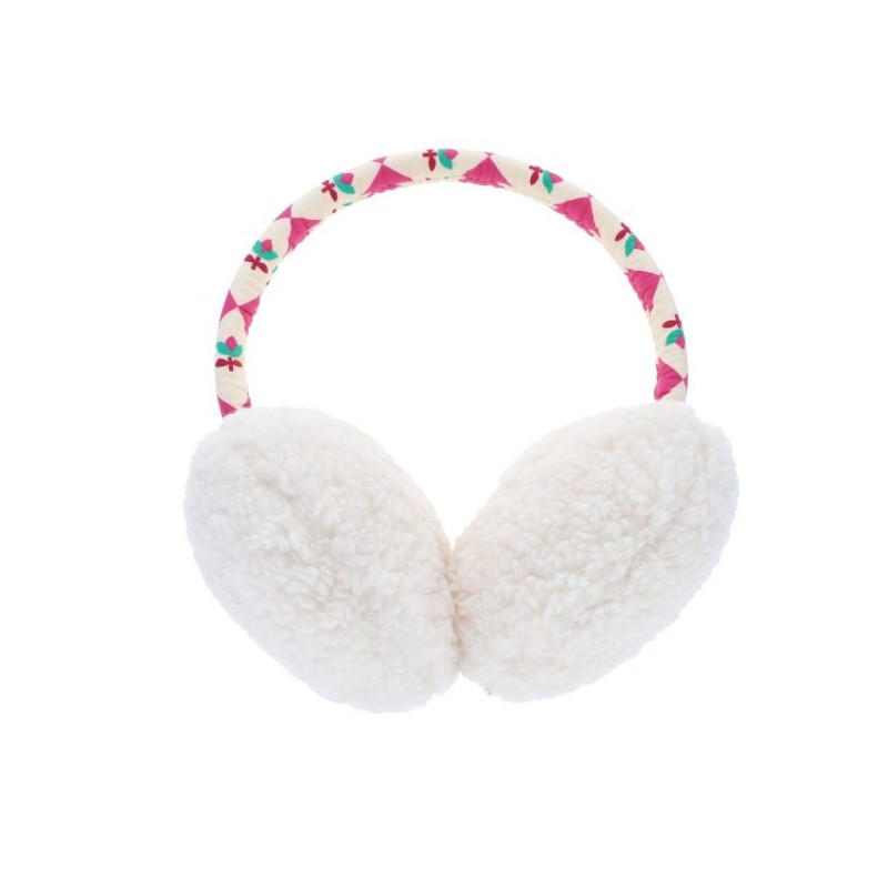 Cache oreilles sherpa fleuri
