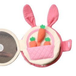 Livre d'éveil lapin rose