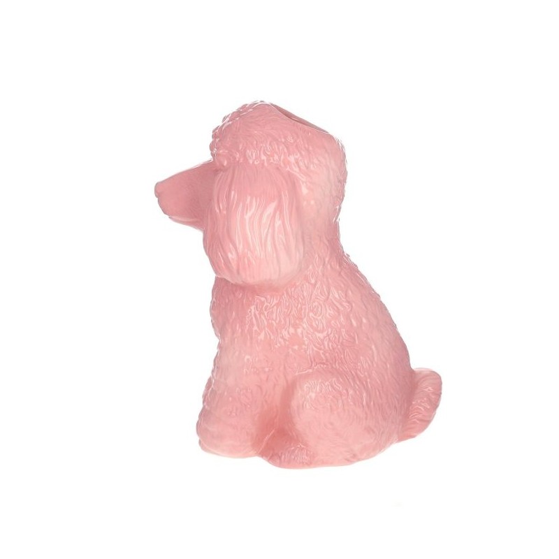 Carafe chien caniche blanc