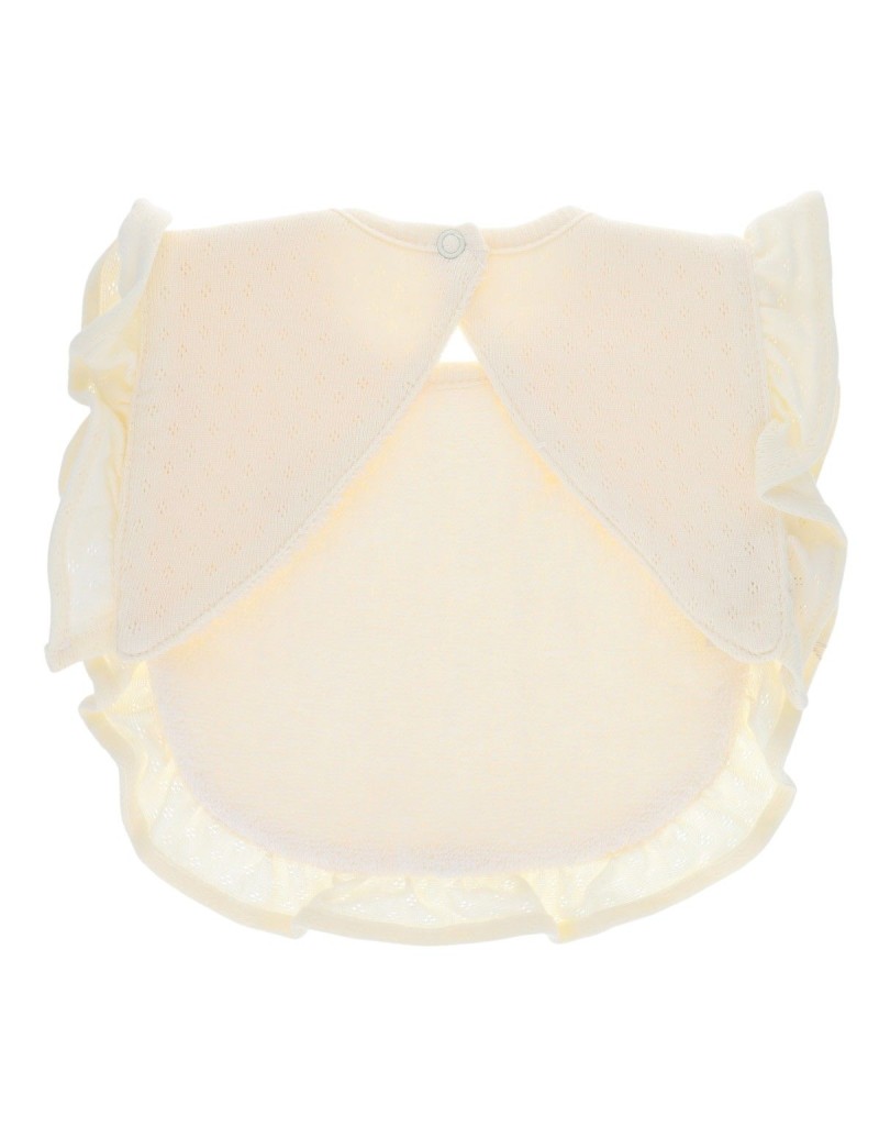 Bavoir froufrou pointelle