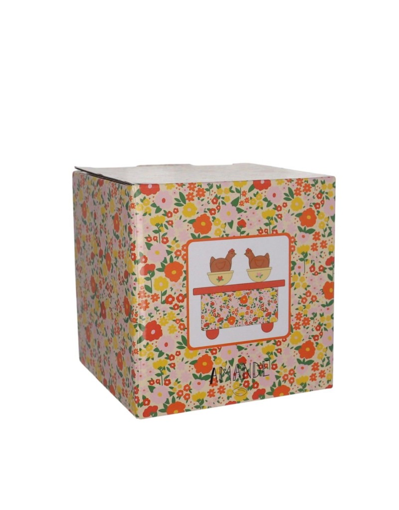 Boîte à musique fleurie - La petite poule rousse