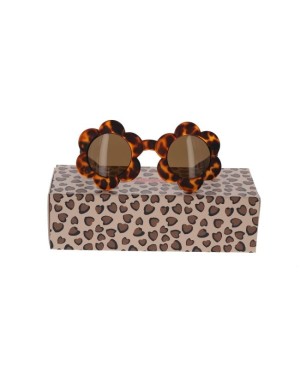 Lunettes de soleil fleurs léopard XS