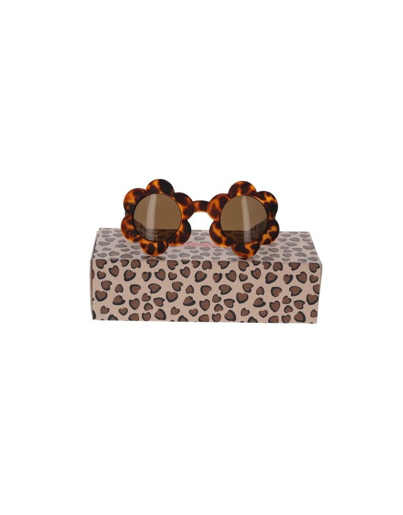 Lunettes de soleil fleurs léopard XS