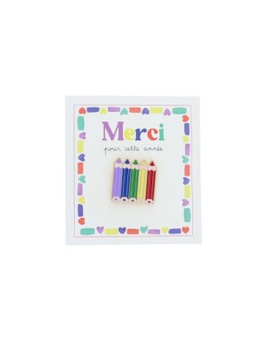 Pin's crayons - Merci pour cette année