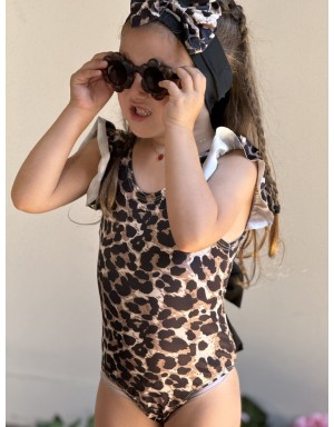 Lunettes de soleil fleurs léopard enfant ado