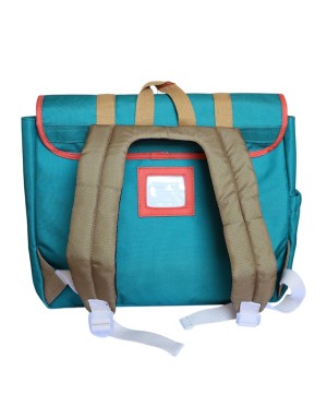 Cartable école vert et damier