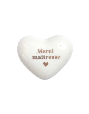 Cœur céramique "Merci maîtresse"